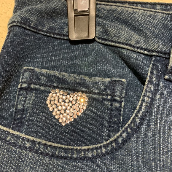 Dream Jeannes by Quacker Factory Pants Blue Stretch Faded Straight Size 12 - Picture 16 of 16